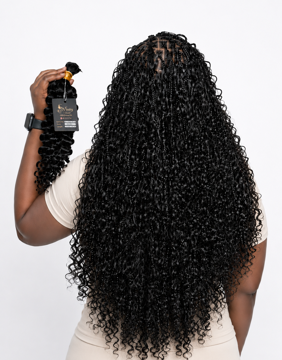 VINTY Boho Human Hair Bulk | Italian Curl