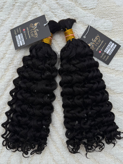VINTY Boho Human Hair Bulk | Italian Curl